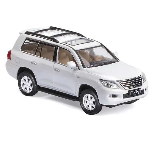 ТМ "Автопанорама" Машинка металлическая 1:32 Lexus LX570, белый, свет, звук, откр. двери и багажник, инерция, в/к 17,5*13,5*9 см в Джамбо Тойз #15