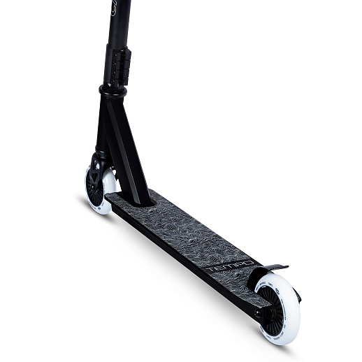 Трюковый самокат CITYRIDE TEMPO, T-bar сталь 50*52см, дека алюм.49*9,5см, колеса PU 86A 100мм, пластик диск, вилка резьб., хомут 4б., цвет Черный  в Джамбо Тойз #7