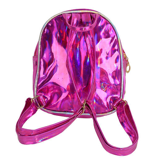Рюкзачок детский для девочек с пайетками "Мишка", с внешним карманом на молнии , цвет малиновый "металлик", 22*21*3 см в Джамбо Тойз #5