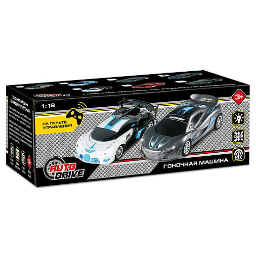 AUTODRIVE Р/У Машинка, 1:18, 4 канала, свет, черно-синий, в/к 10,5*8*21,5 см в Джамбо Тойз #6