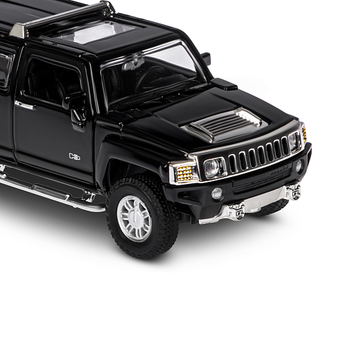 ТМ "Автопанорама" Машинка металлическая 1:32 Hummer H3, черный, свет, звук, откр. двери и багажник, инерция, в/к 17,5*13,5*9 см в Джамбо Тойз #17