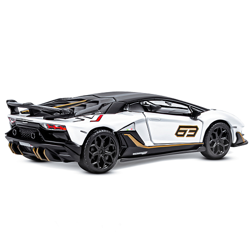 ТМ "Автопанорама" Машинка металлическая, 1:32 Lamborghini SVJ, белый, откр. двери и багажник, свет, звук, инерция,  в/к 17,5*12,5*6,5 см в Джамбо Тойз #10