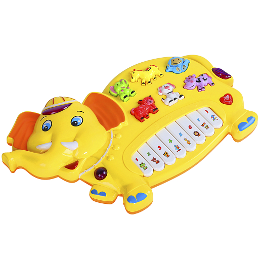 Музыкальная игрушка Пианино детское "Слон" Smart Baby, развивающее, обучающее, цвет желтый, 42 звука, мелодии, стихи, в/к 35x6,4x23,5 см в Джамбо Тойз #3