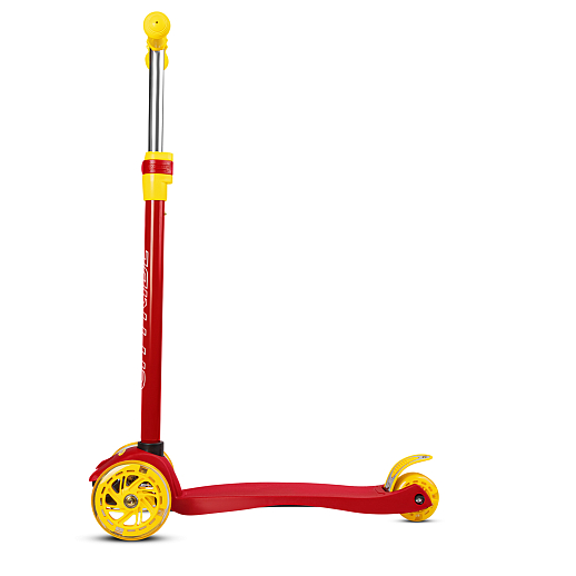 Самокат трехколесный CityRide, пакет, Дека: PP+нейлон, колеса PU 120/76 свет, руль  металл телеск., цвет красный в Джамбо Тойз #4