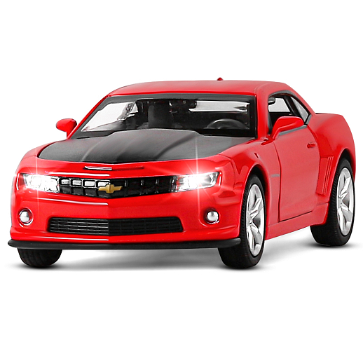 ТМ "Автопанорама" Машинка металлическая 1:32 Chevrolet Camaro SS, красный, свет, звук, откр. двери, капот и багажник, в/к 17,5*13,5*9 см в Джамбо Тойз #4