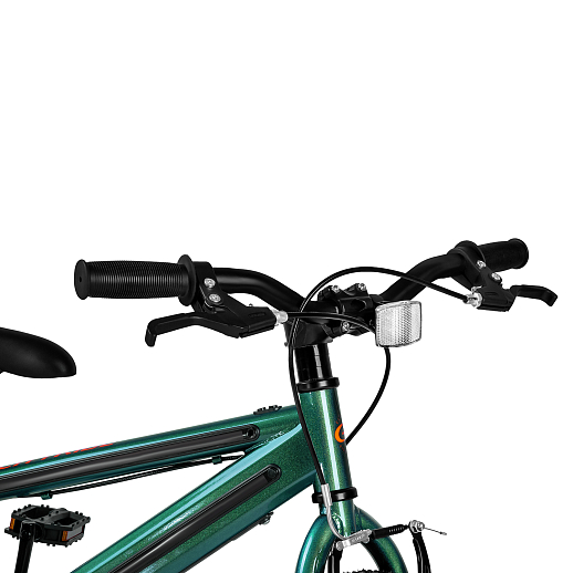 Велосипед двухколесный CITYRIDE, модель CR-B2-10FU, рама сталь, колеса алюминий 16", v-brake тормоза, встроенная в раму подсветка, балансирные колёса, цвет зеленый в Джамбо Тойз #10