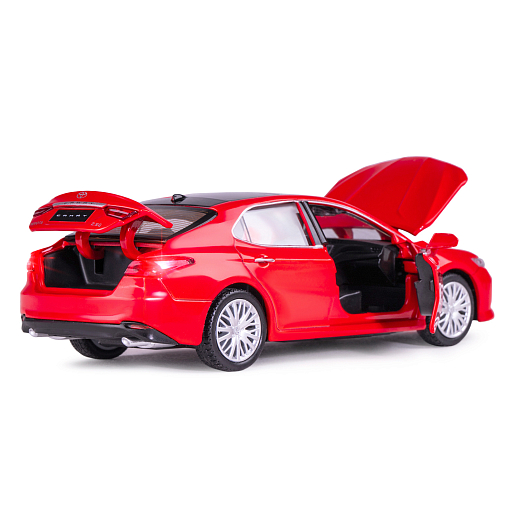 ТМ "Автопанорама" Машинка металлическая 1:34 Toyota Camry, красный, свет, звук, откр. двери, капот и багажник, инерция, в/к 17,5*13,5*9 см в Джамбо Тойз #17