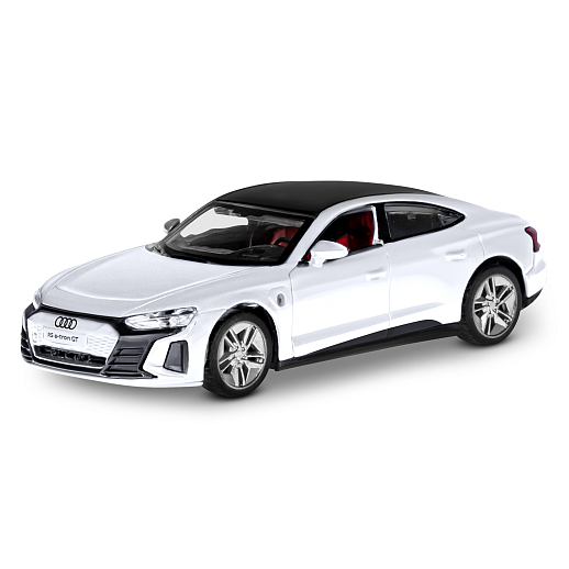 Машинка металлическая 1:36 Audi RS e-tron GT с зарядной станцией, белый, свет, звук, откр. двери и капот, инерция, в/к 20,6*9,*9 см в Джамбо Тойз #12