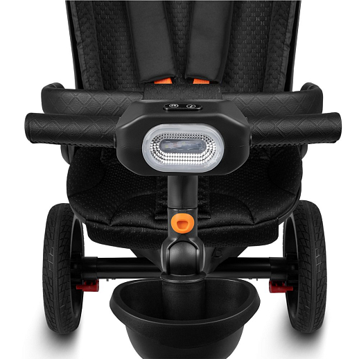 Трехколесные велосипед CITYRIDE, металл,  колеса PVC 12"/10", попрот. наколон. Сиденье с крышей,  род ручка, наклон руль, функц. фара, тормоз, корзинка в Джамбо Тойз #13