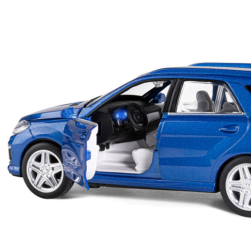 ТМ "Автопанорама" Машинка металлическая 1:32 Mercedes-Benz ML63 AMG, синий, свет, звук, откр. двери, капот и багажник, инерция, в/к 17,5*13,5*9 см в Джамбо Тойз #13