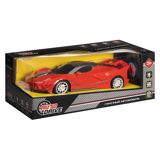 Машинка на радиоуправлении AUTODRIVE, 1:18, 4 канала,свет, красный,  в/к 27*13*10 см, , в Джамбо Тойз #2