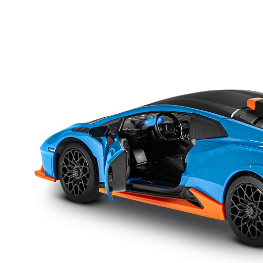ТМ "Автопанорама" Машинка металл. 1:32 Lamborghini STO, голубой, инерция, откр. двери, в/к 17,5*12,5*6,5 см в Джамбо Тойз #17