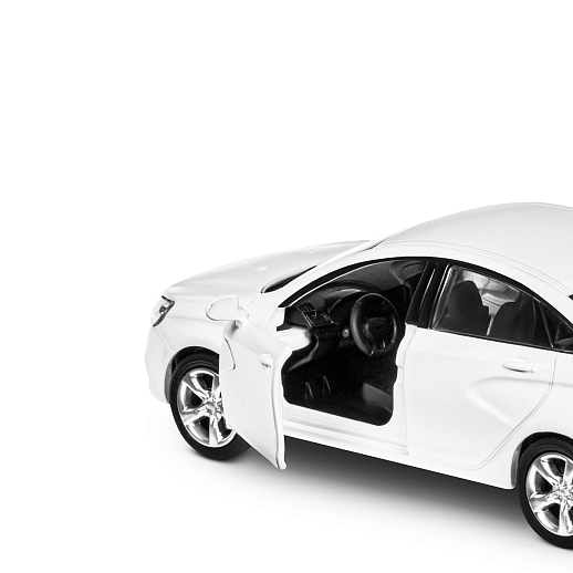 ТМ "Автопанорама" Машинка металлическая 1:43, LADA VESTA белая, откр. 2 двери., инерция + сельхозприцеп в Джамбо Тойз #13