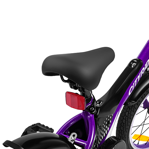 Детский велосипед "Cityride REVO", модель CR-B2-05, рама сталь, кожух цепи 100%, обода алюм. 16", втулки сталь, покрышки 2,125, страх. колеса, руль сталь. вынос сталь, задние ножные тормоза, передний клещевой, крылья пластик, отражатели пер/зад и на спицах, цвет фиолетовый в Джамбо Тойз #5