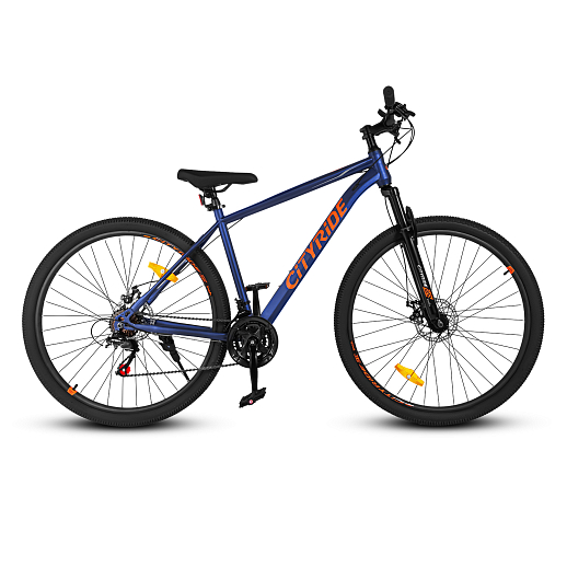 Велосипед двухколёсный CITYRIDE, модель CR-B2-SH01, рама сталь, размер колёс 29", двойные алюминиевые обода, 21 скорость, амортизационная вилка, цвет синий в Джамбо Тойз #2