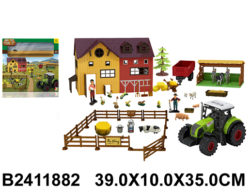 Игровой набор "Ферма со стоилом для животных забором" на бат., в/к 39*10*35 см в Джамбо Тойз #2