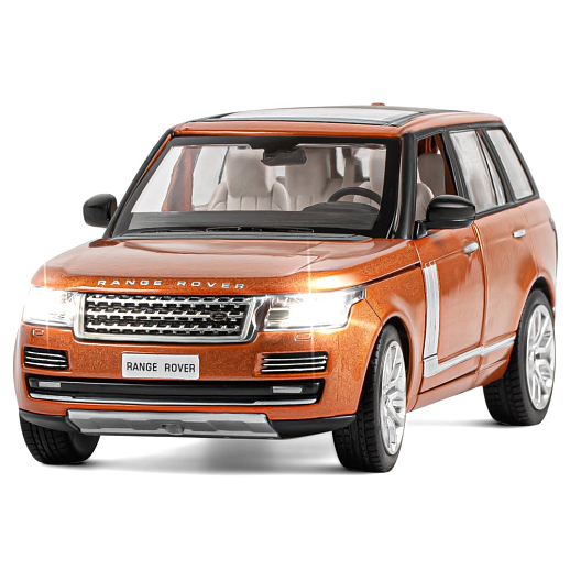 ТМ "Автопанорама" Машинка металлическая 1:26 Range Rover, оранжевый перламутр, откр. двери, капот и багажник, свет, звук, свободный ход колес, в/к 24,5*12,5*10,5 см в Джамбо Тойз #4