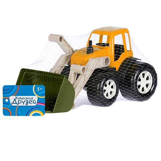 ТМ "Компания Друзей" Трактор с ковшом хаки-коричневый, в сетке 33х16х16 см в Джамбо Тойз #9