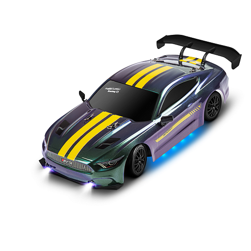 Р/у машина для дрифта М1:16,2.4GHz,4WD,сменные шины 4шт., конусы 4шт.,свет,с аккум.,цвет хамелеон,в/к 34*12,6*18,8см в Джамбо Тойз #7