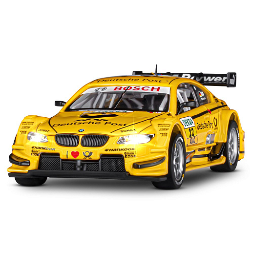 ТМ "Автопанорама" Машинка металлическая 1:32 BMW M3 DTM, желтый, свет, звук, откр. двери и капот, инерция, в/к 17,5*13,5*9 см в Джамбо Тойз #6
