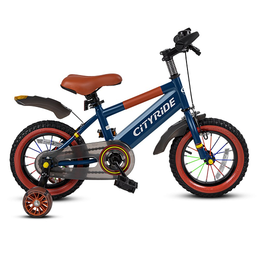 Велосипед двухколёсный CITYRIDE, модель CR-B2-07F52, колеса 12", рама сталь, колеса сталь, балансирные колеса со светом, маячок в заднем крыле, цвет синий в Джамбо Тойз #8