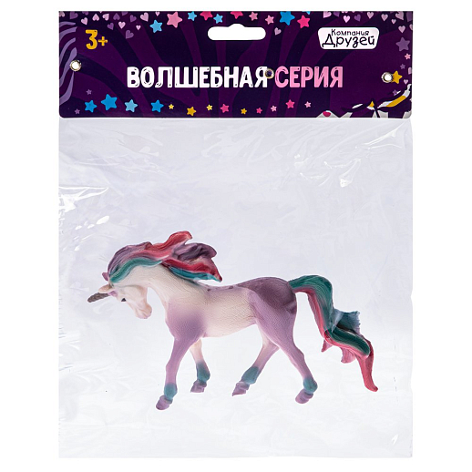 ТМ "КОМПАНИЯ ДРУЗЕЙ", серия "Животные планеты Земля", игрушка "Единорог", сиреневый, в/п 18*4,3*10,8 см в Джамбо Тойз #5