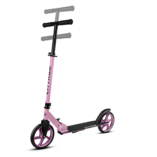 2хкол. самокат CITYRIDE 200, сталь 100%, грипсы 135мм TPR, колеса PU 200/200 мм. Розовый в Джамбо Тойз #12