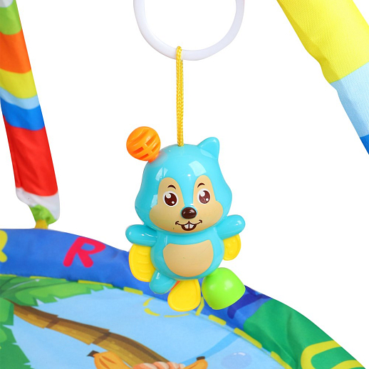 ТМ "Smart Baby"  Детский развивающий коврик с игрушками-погремушками, размер коврика 82х64 см, в/п  60х63х4 см в Джамбо Тойз #4