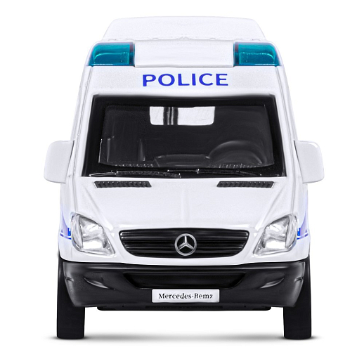 ТМ "Автопанорама" Машинка металлическая 1:53 Mercedes-Benz Sprinter, полиция, откр. двери, инерция, в/к 17,5*12,5*6,5 см в Джамбо Тойз #9