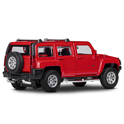 ТМ "Автопанорама" Машинка металлическая 1:32 Hummer H3, красный, свет, звук, откр. двери и багажник, инерция, в/к 18*13,5*9 см в Джамбо Тойз #11