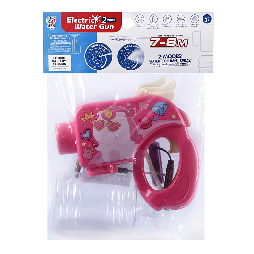 Водяной пистолет с функцией спрея, на аккумуляторе, розовый, 20*17*7,5 в/к в Джамбо Тойз #2
