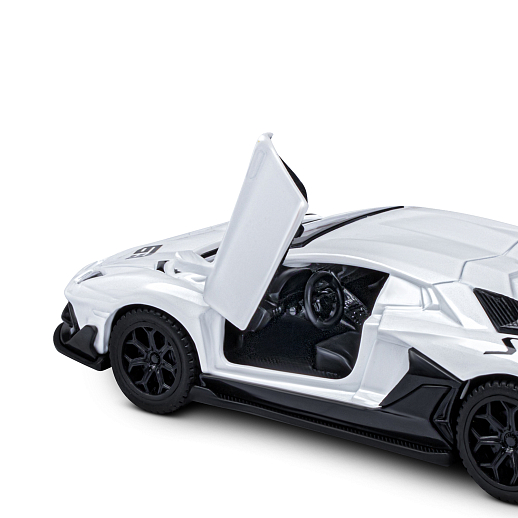 ТМ "Автопанорама" Машинка металл. 1:43 Lamborghini Aventador SVJ, белый, инерция, откр. двери, в/к 17,5*12,5*6,5 см в Джамбо Тойз #12
