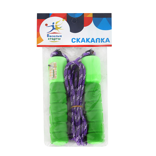 Скакалка Веселые старты, 2.8м,ручки ЭВА со встроенным счетчиком,  веревка лавсан в Джамбо Тойз #2